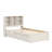 Modern Twin Size Bed Frame With Built-In USB Port On Bookcase Headboard And 2 Drawers-106845170
