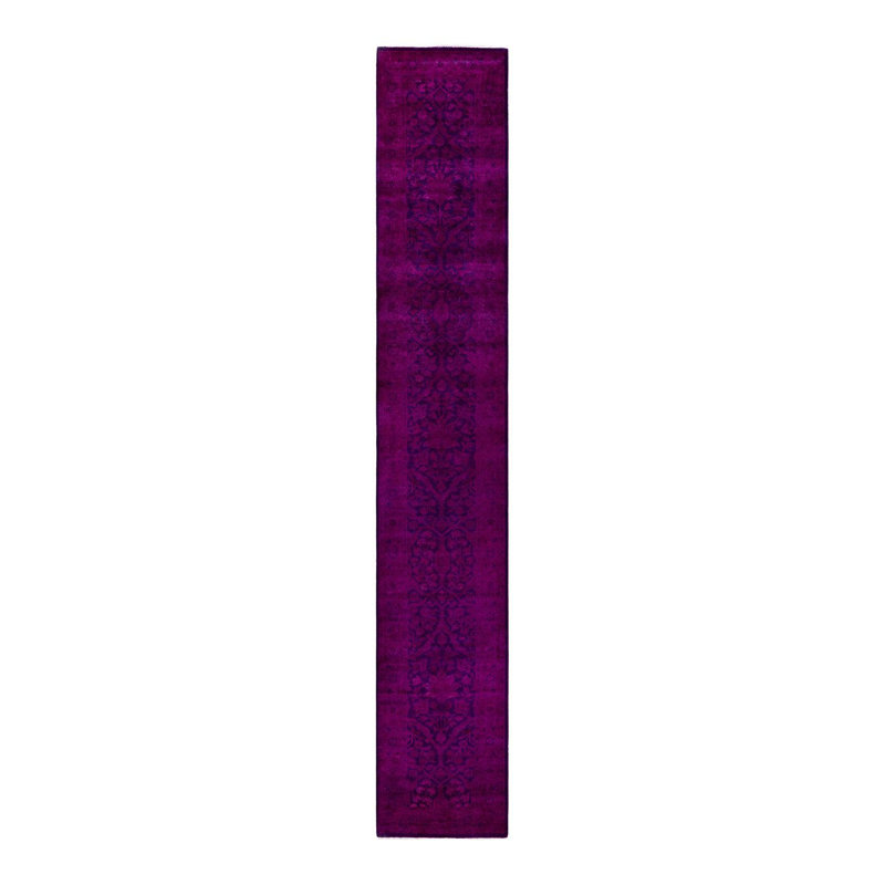 Tapis unique rose / mauve 2 pi 7 po x 16 pi 2 po Yvel