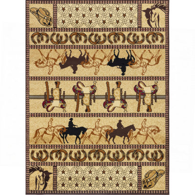 Beige Southwest Area Rug