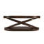 44 Inch Wood Oval Coffee Table With X-Shaped Base,Cocktail Table With Open Storage, Sofa Center Table For Living Room, Home Office, Walnut-1975541204