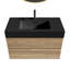 Meuble-lavabo 36 po avec lavabo en quartz d'ingénierie et tiroirs souples