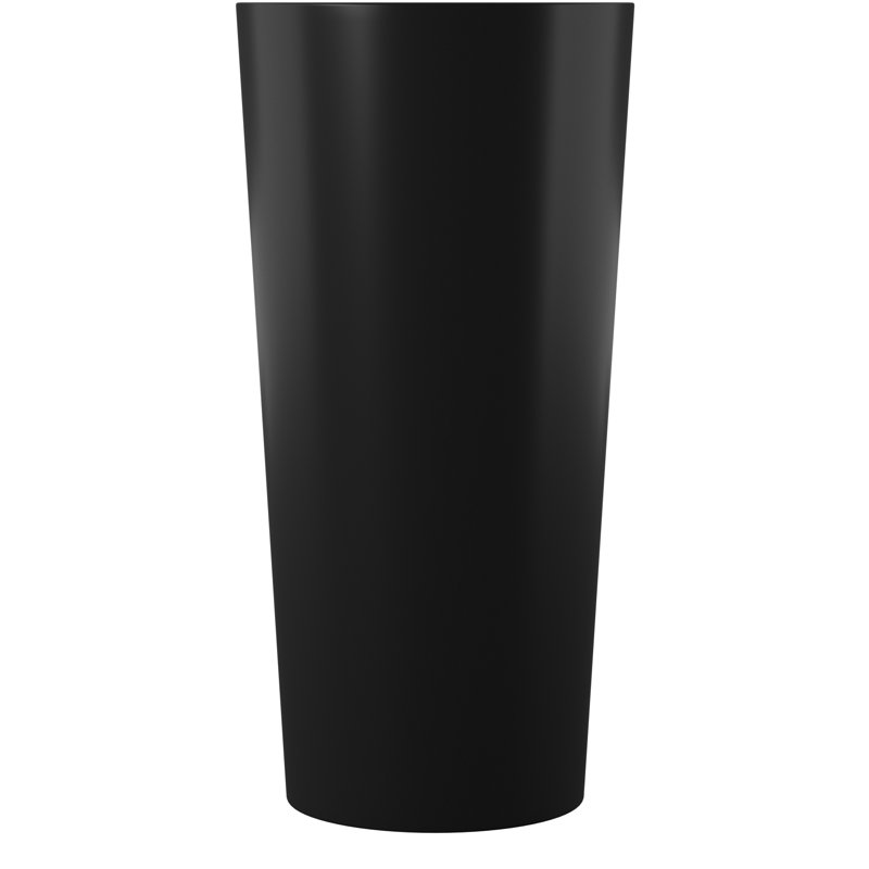 Sonoma Tall Round Cylinder Planter, Black, 26" H x 13" W x 13" D