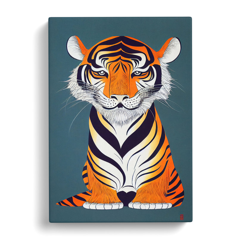 Young Tiger - Wrapped Canvas, 60cm H x 40cm W x 3cm D