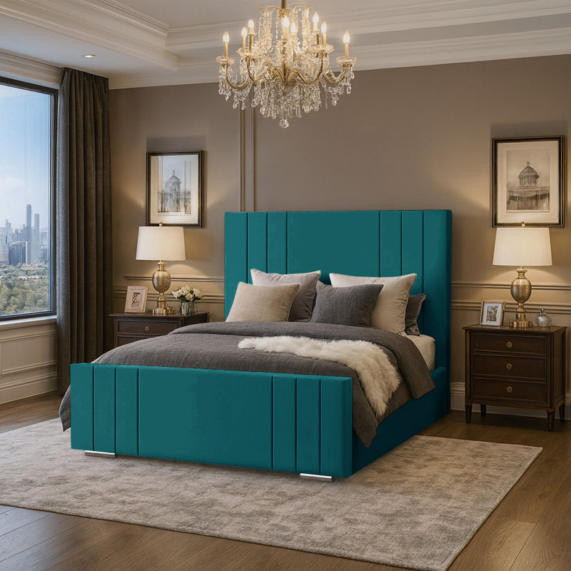 Aalyan Upholstered Bed, 145 x 211 cm, Mallard