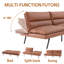 Canapé-lit futon de 71,3 po Hamman, canapé convertible pour bureau, salon, chambre à coucher