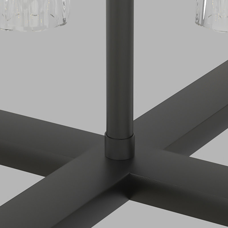 Lustres luxueux en forme de tasse en cristal avec lumières DEL modernes (ampoules incluses), H 6 po x l 36 po x P 36 po