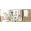 Armoire à pharmacie murale pour salle de bain 35 po x 28 po, 3 tablettes réglables, rangement dissimulé, panneau imperméable, pour organisation à domicile 28 po avec miroir, charnières exquises, style moderne-432136943-432136940