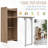 2 In 1 Storage Cabinet & Dining Table 4-Tier Shelf w/ Drop Leaf Tabletop Home