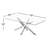 Merell 79'' Glass Top Metal Base Dining Table-1892078483