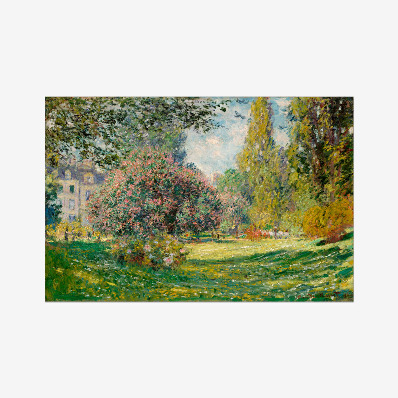 Landscape-The Parc Monceau by Claude O. Monet - Wrapped Canvas Painting, Paper Print, 61cm H x 91cm W x 0.17cm D