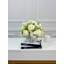 White Silk Rose Peony Centerpiece in Vase