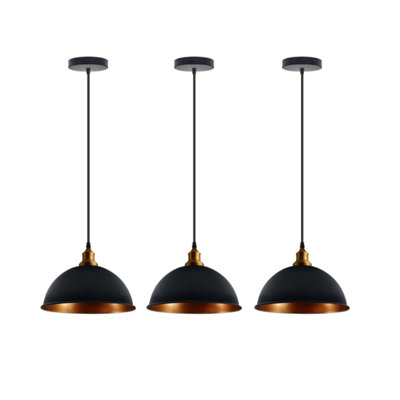 3 - Light Black And Gold Pendant
