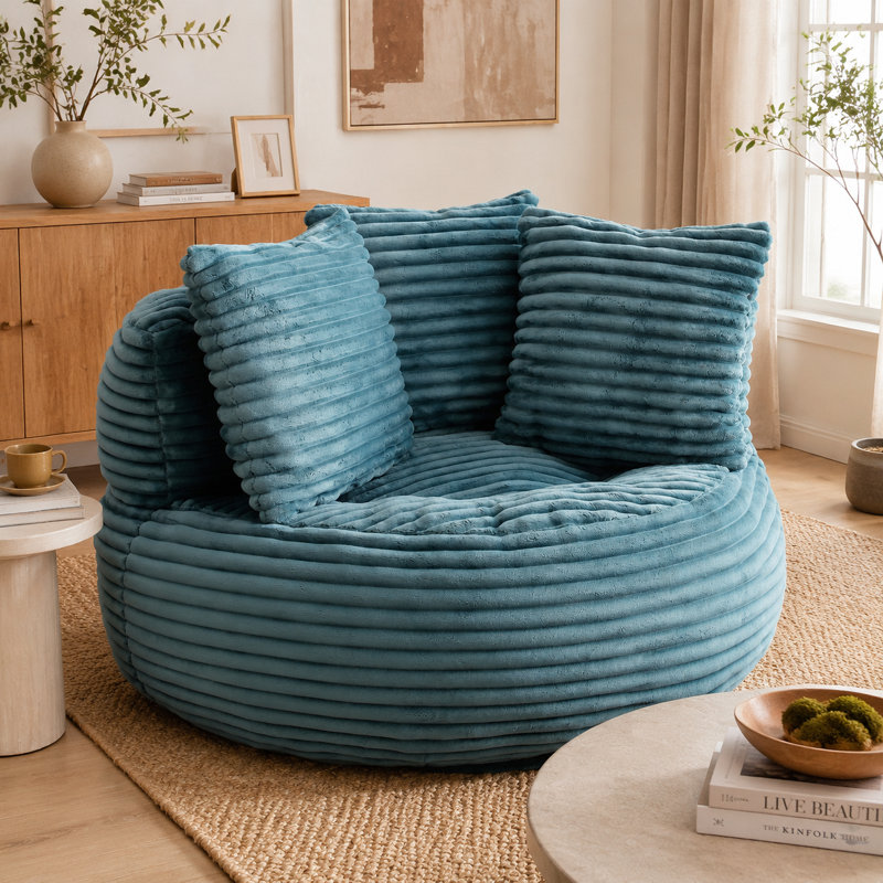Très grand canapé-lit à dossier haut pour adultes et enfants, grand fauteuil pré-rembourré en tissu doux, grand canapé rembourré et confortable