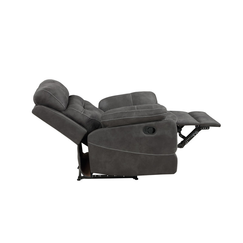 Fauteuil inclinable manuel Amarria, Similicuir gris