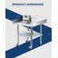 Table de travail mobile en acier inoxydable avec protection anti-éclaboussures amovible et roues verrouillables-122558098