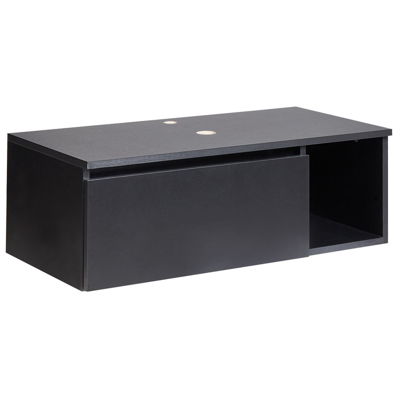 Wall Mounted Washbasin Cabinet RUPANCO 80 cm, Black