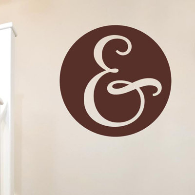 Ampersand In Circle Wall Sticker