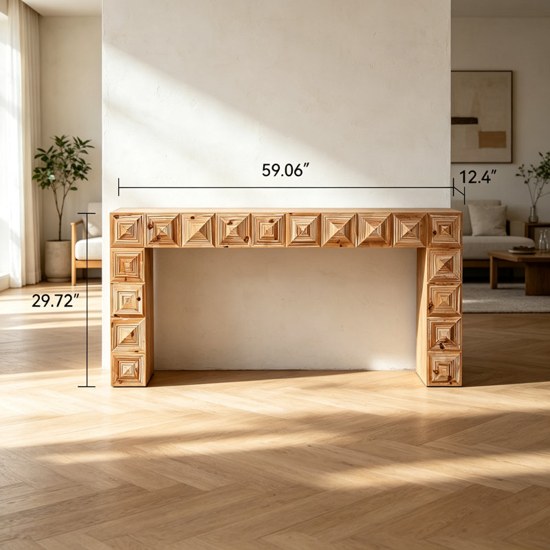 Wood Console Table Entryway Table