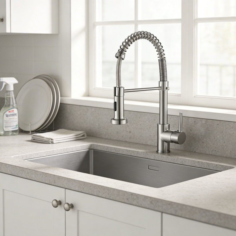 Brayden Studio Pull Down Kitchen Faucet