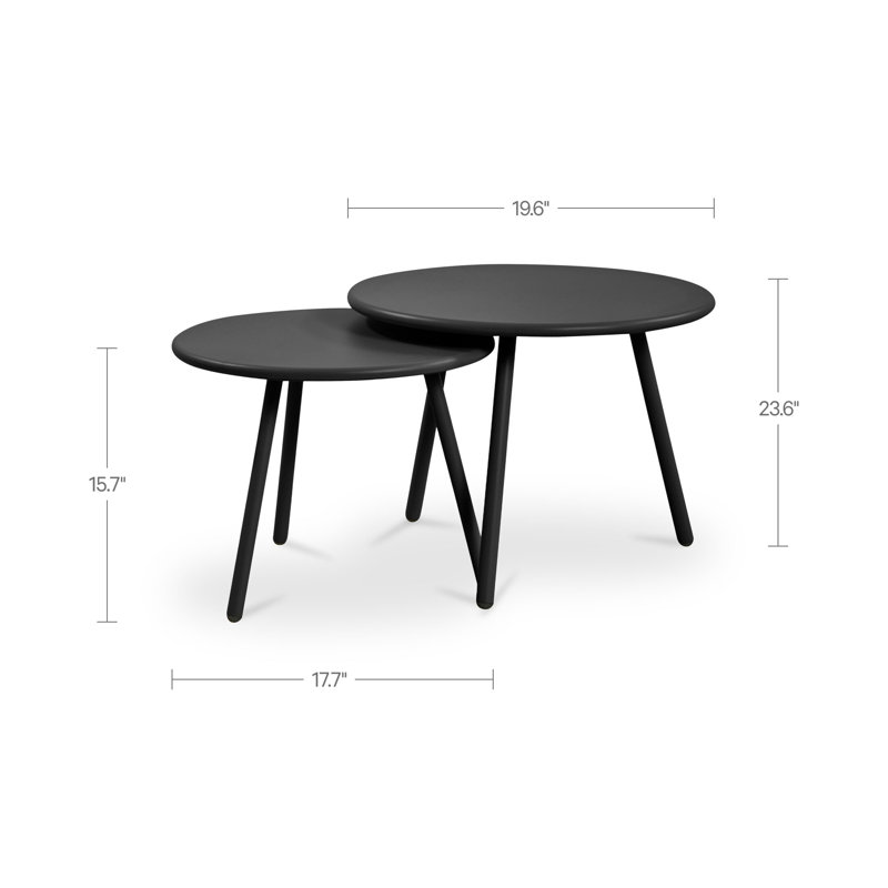 Kari Outdoor Nesting Coffee Table Green, Black