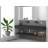 Pyramid 72" Wall Mounted Rectangular Solid Surface Bathroom Trough Sink in Matte Finish - Black, No Faucet Holes-635912826-608558801