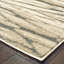Tapis ivoire abstrait tissé à la machine 6 pi x 9 pi résistant aux taches