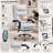 Durable Cozy Microfibre Massage Office Chair, Heated Reclining Chair with Footrest, Double-tier Padding, Swivel Wheels