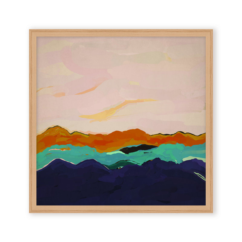 Nature Inspired Twilight Silhouette, 48" H x 48" W, Framed Canvas, Brown