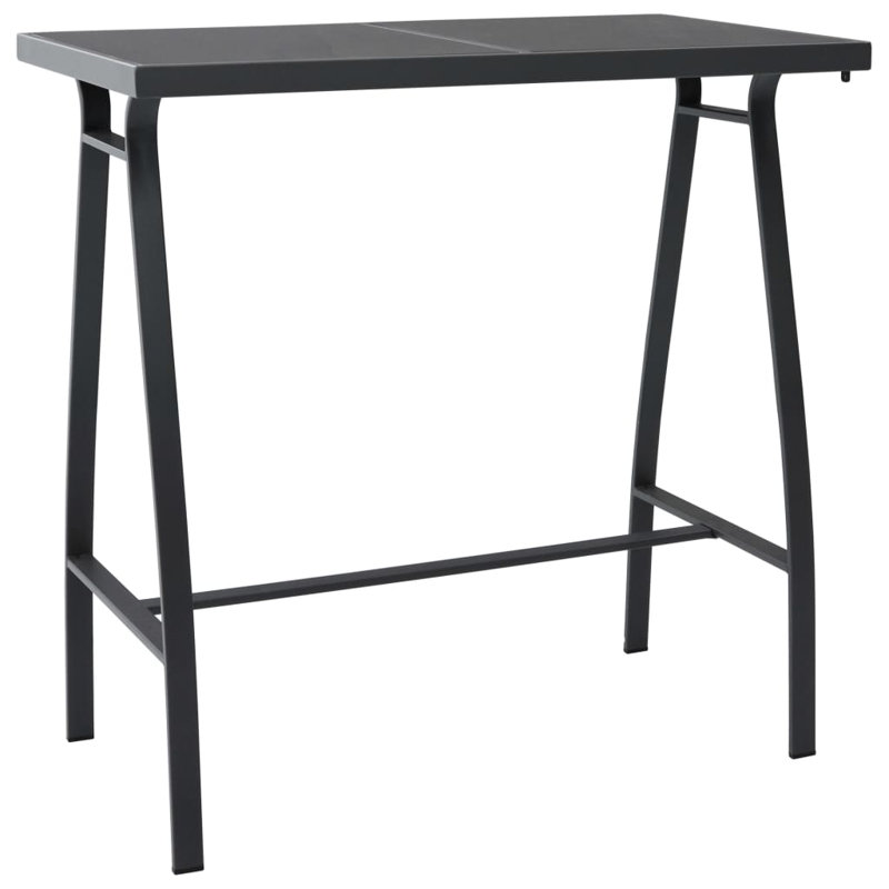Arnfrid Rectangular Metal Outdoor Bar Table , 110cm cm W 60cm cm D