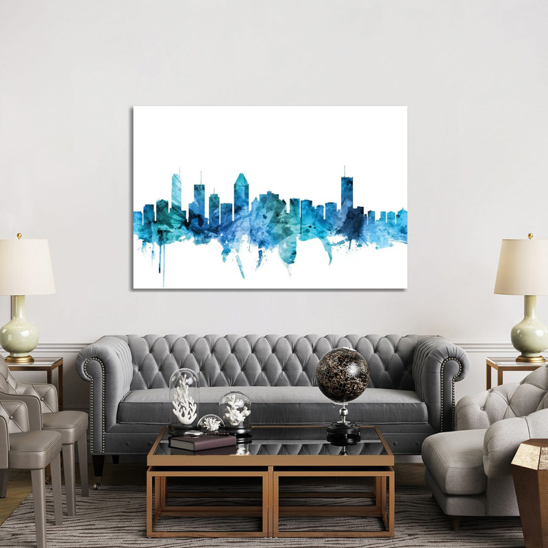 Montreal, Canada Skyline by Michael Tompsett - 1 Piece Wrapped Canvas Wall Art, 152.5 cm H x 101.5 cm W