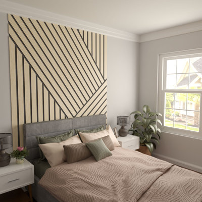 Adjustable Wood Slat Wall Panel Kit