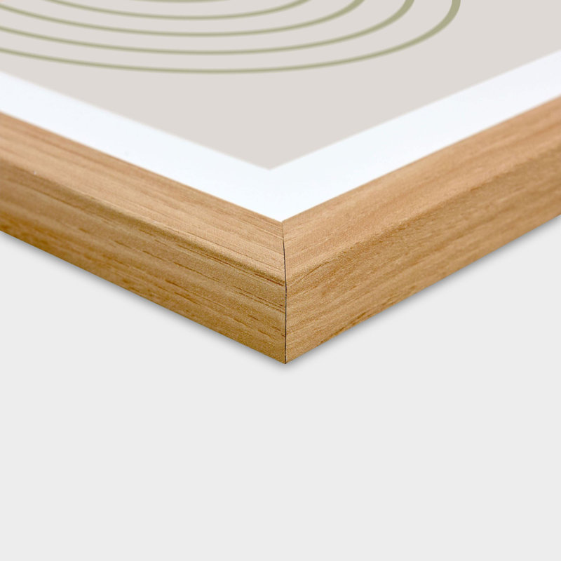 Velino Wooden Photo Frame 40 x 50 cm with Abstract Poster Print, Oak