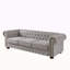 Canapé Chesterfield en tissu de lin