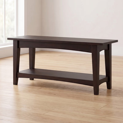 Storage Bench with Lower Shelf, Espresso