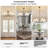 36”w Classic Chandelier With White Linen Shades-360983147