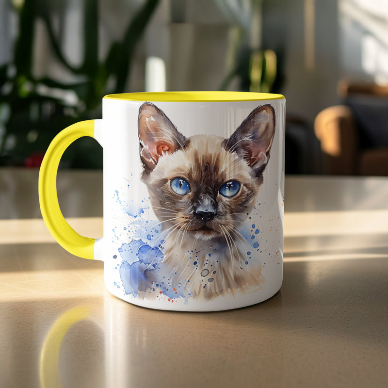 Mug, 4, Yellow