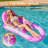 Inflatable Pool Floats Lounger with Cup Holders Foot Rest-97744162
