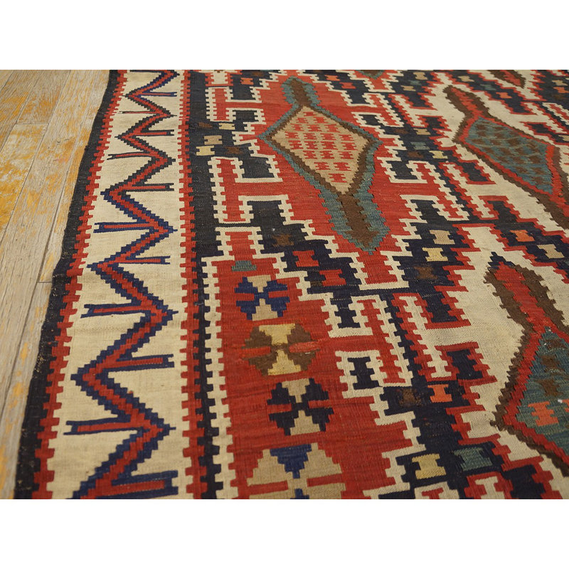 Flatweave Wool Geometric Area Rug