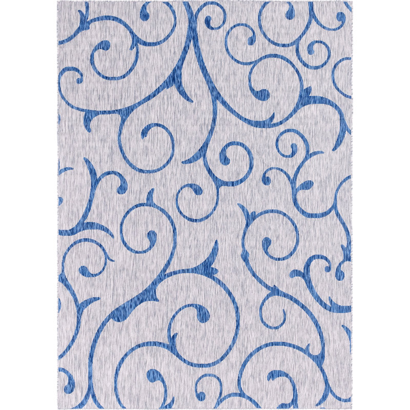 Coyer Floral Indoor / Outdoor Rug, Rectangle 7' x 10'