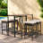5-piece Outdoor Dining Table Sets Included 1 Foldable Table And Stools With Cushions-1518900120