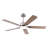 42-Inch Low Profile Ceiling Fan with Light and Remote, Silver Finish, ABS Blades for Indoor Use