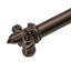 Charlemagne 6 inches c.c. with 5/8 smooth center long pull with large Fleur De Lysin Oil Rub Bronze-1448433055-1448433026
