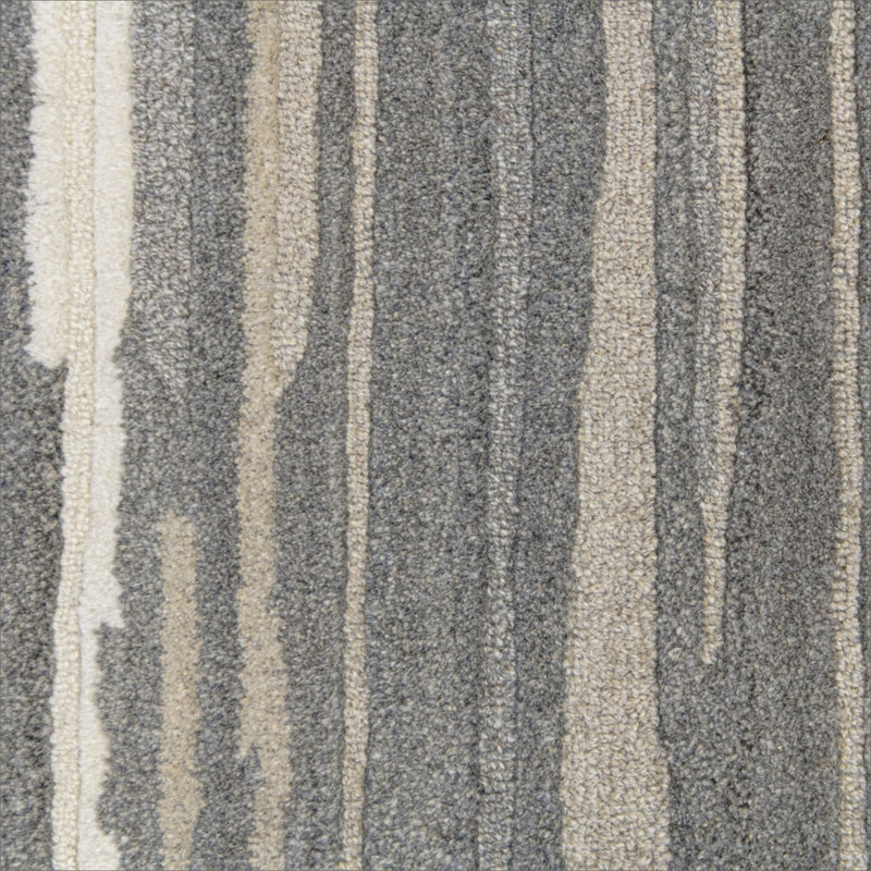 Skye Wool Gray/Ivory/Brown Area Rug, Runner 2'3" x 8'