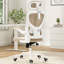 Chaise de bureau ergonomique avec appui-tête réglable, soutien lombaire et accoudoirs rabattables pour la maison ou le bureau.-1049340854-1049340855