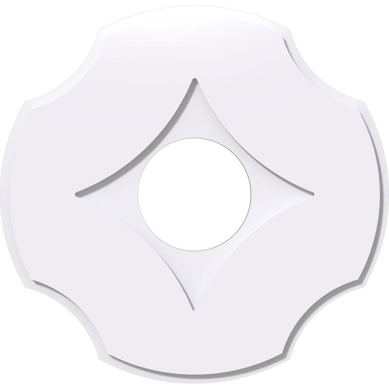 Médaillon de plafond contemporain en PVC Percival, H 1 po x l 22 po x P 22 po