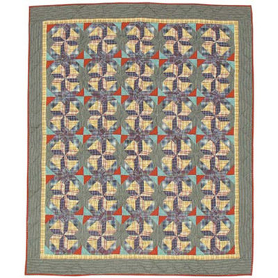 Square Diamond Farmhouse / Country Cotton Patchwork Duvet Cover
