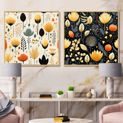 Janssen - ensemble de 2 impressions murales florales