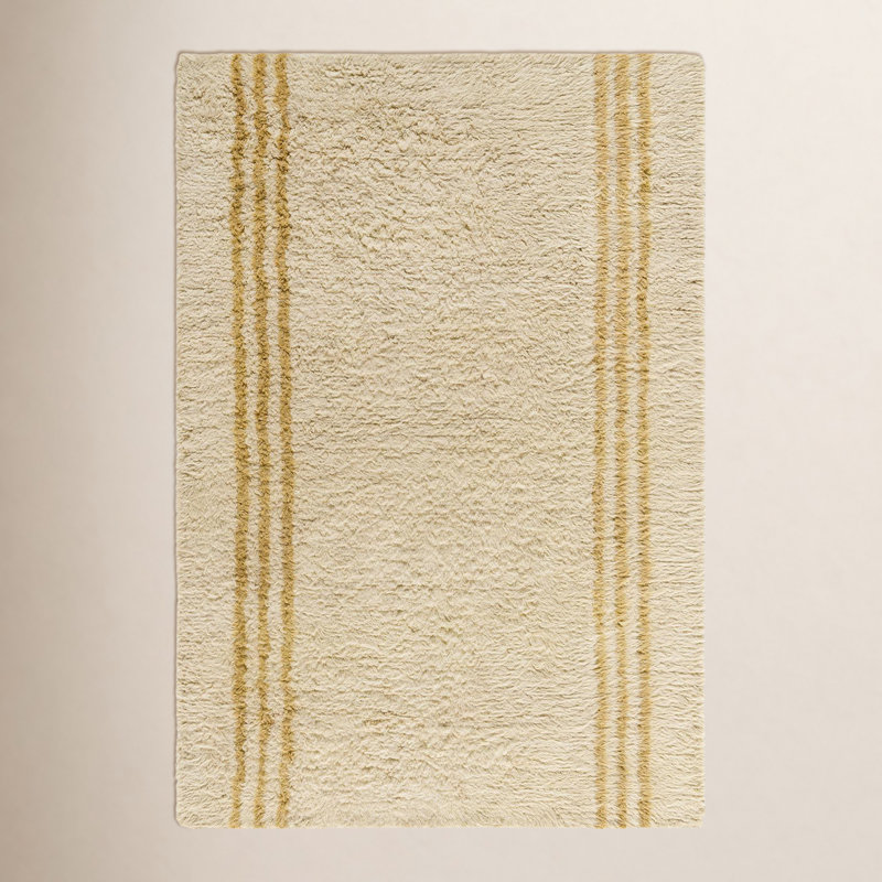 Alasdair Keynsham Striped Wool Shag Rug, Rectangle 2' x 3'