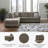 Jasmen Upholstered L-Shaped Sectional-90630160-90630158
