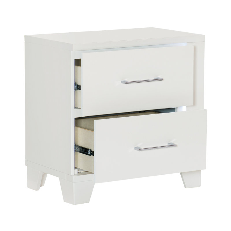 Haris LED 2 Drawer Nightstand